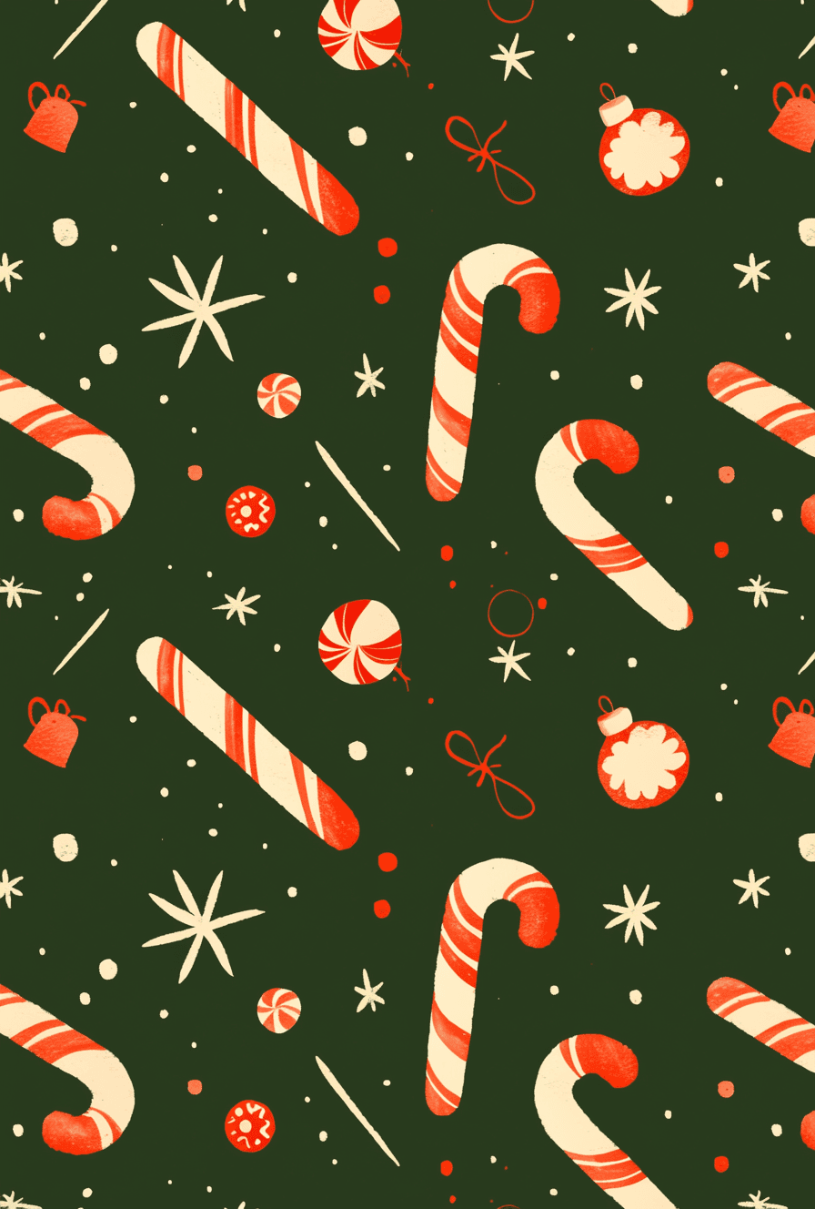 Christmas Candy Spin original repeating artwork