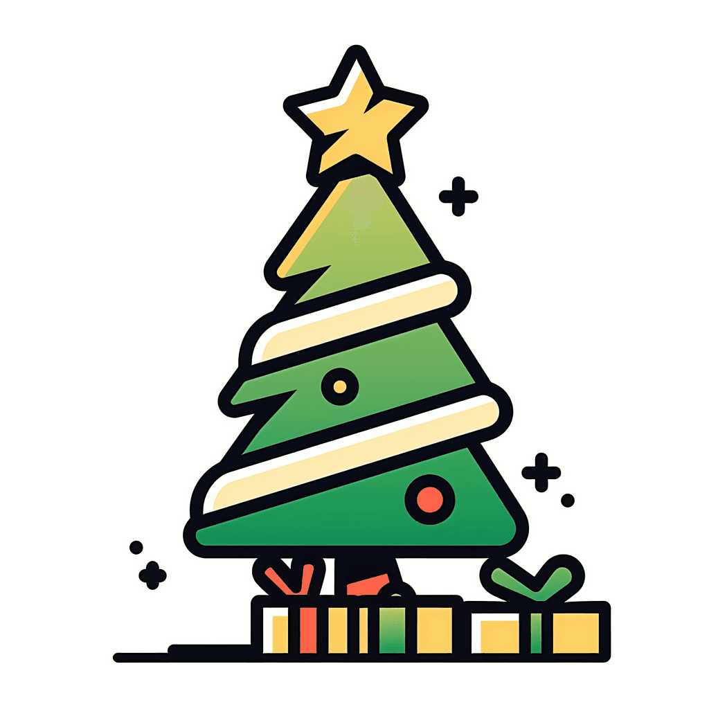 Christmas Tree Zip original repeating artwork