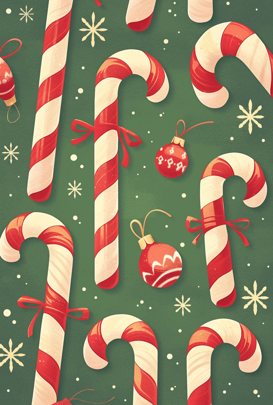 Christmas Candy Zip original repeating artwork