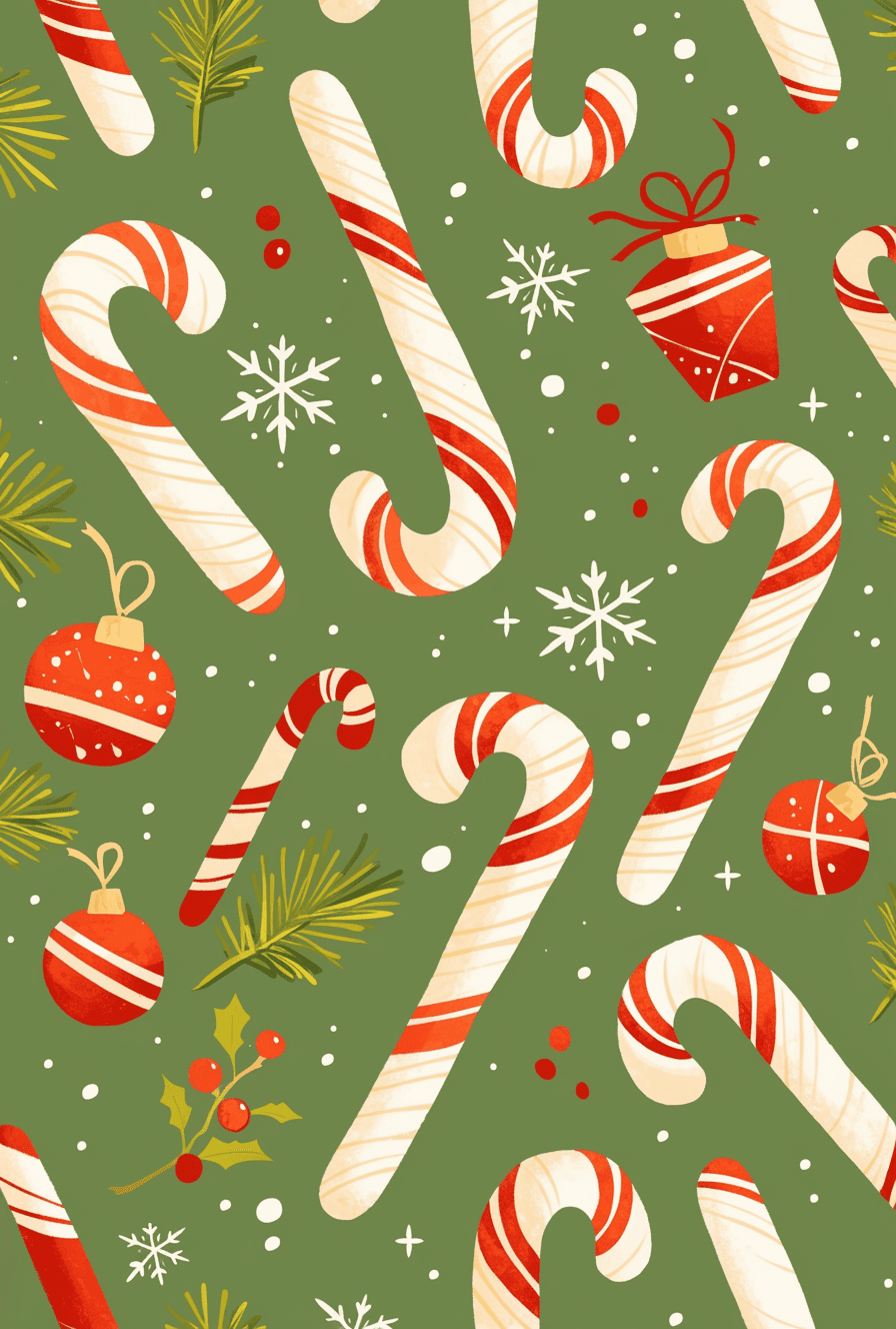Christmas Candy Burst original repeating artwork