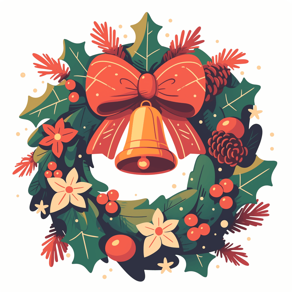 Christmas Wreath Series original repeating artwork