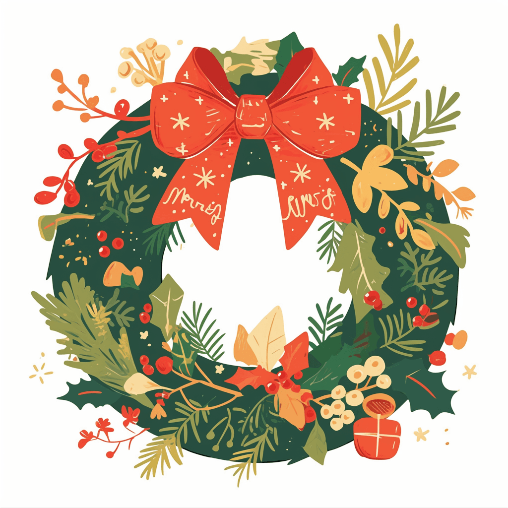 Christmas Wreath 114 original repeating artwork