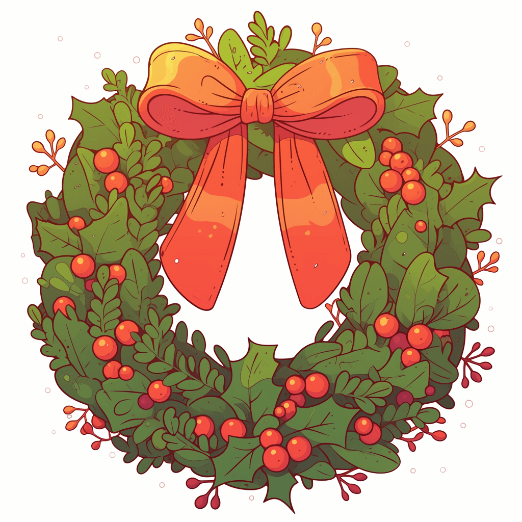 Christmas Wreath Drift original repeating artwork