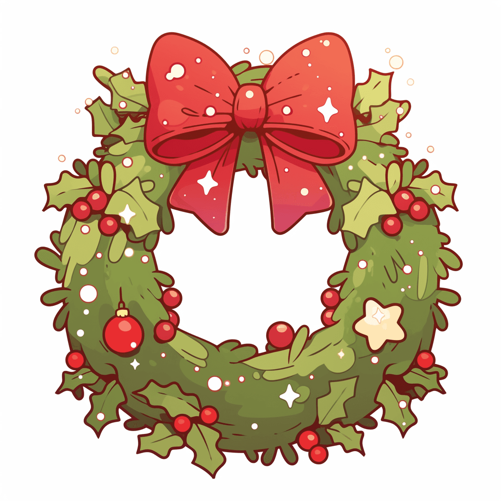Christmas Wreath Slide original repeating artwork
