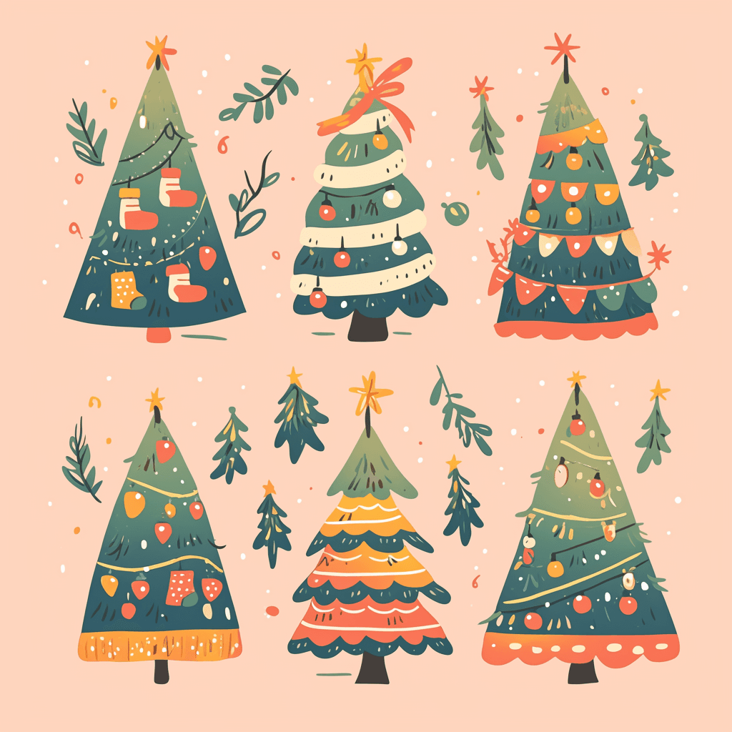 Christmas Tree 456 original repeating artwork