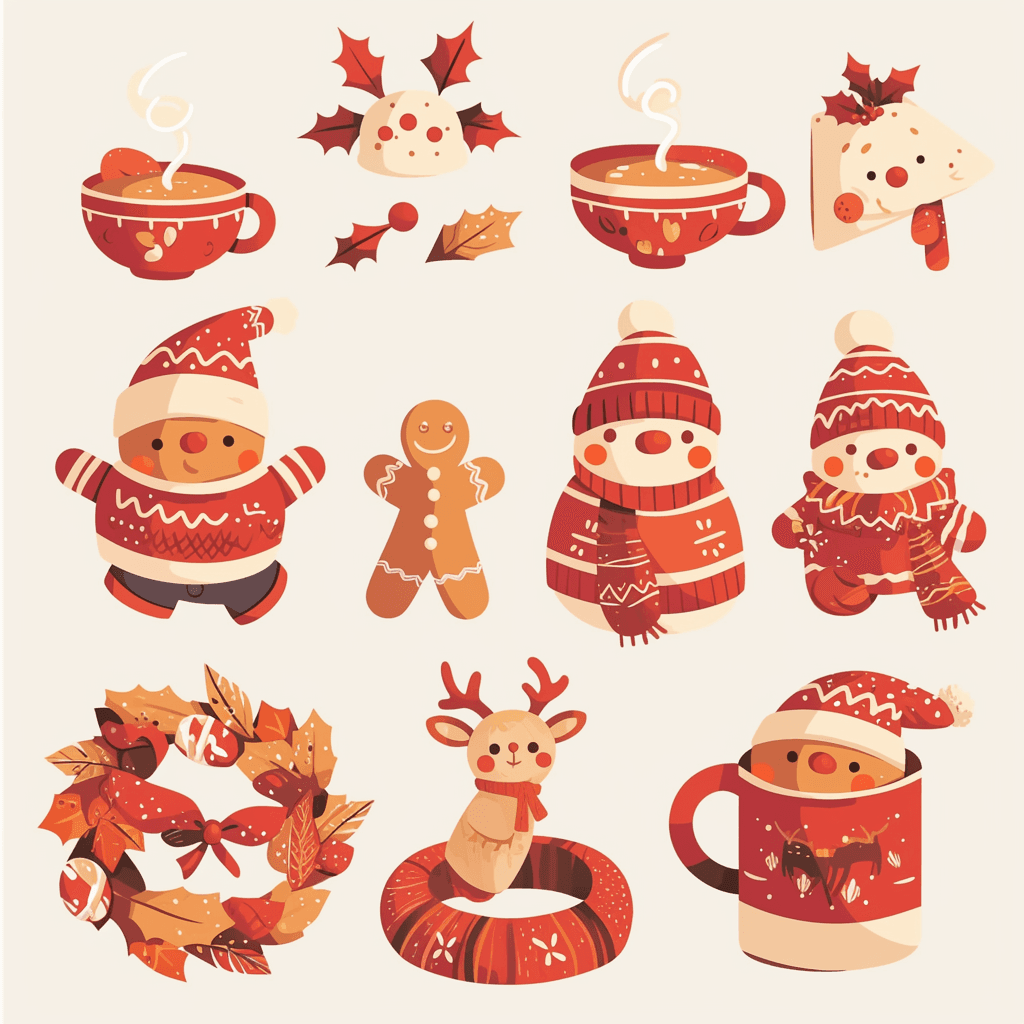 Christmas Snowman Bop original repeating artwork
