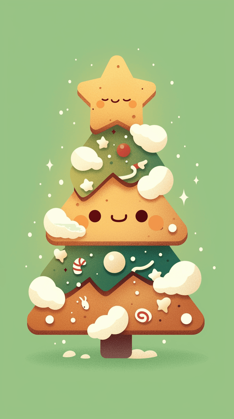 Christmas Tree Route original repeating artwork