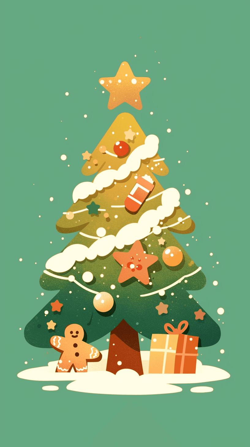 Christmas Tree Go original repeating artwork