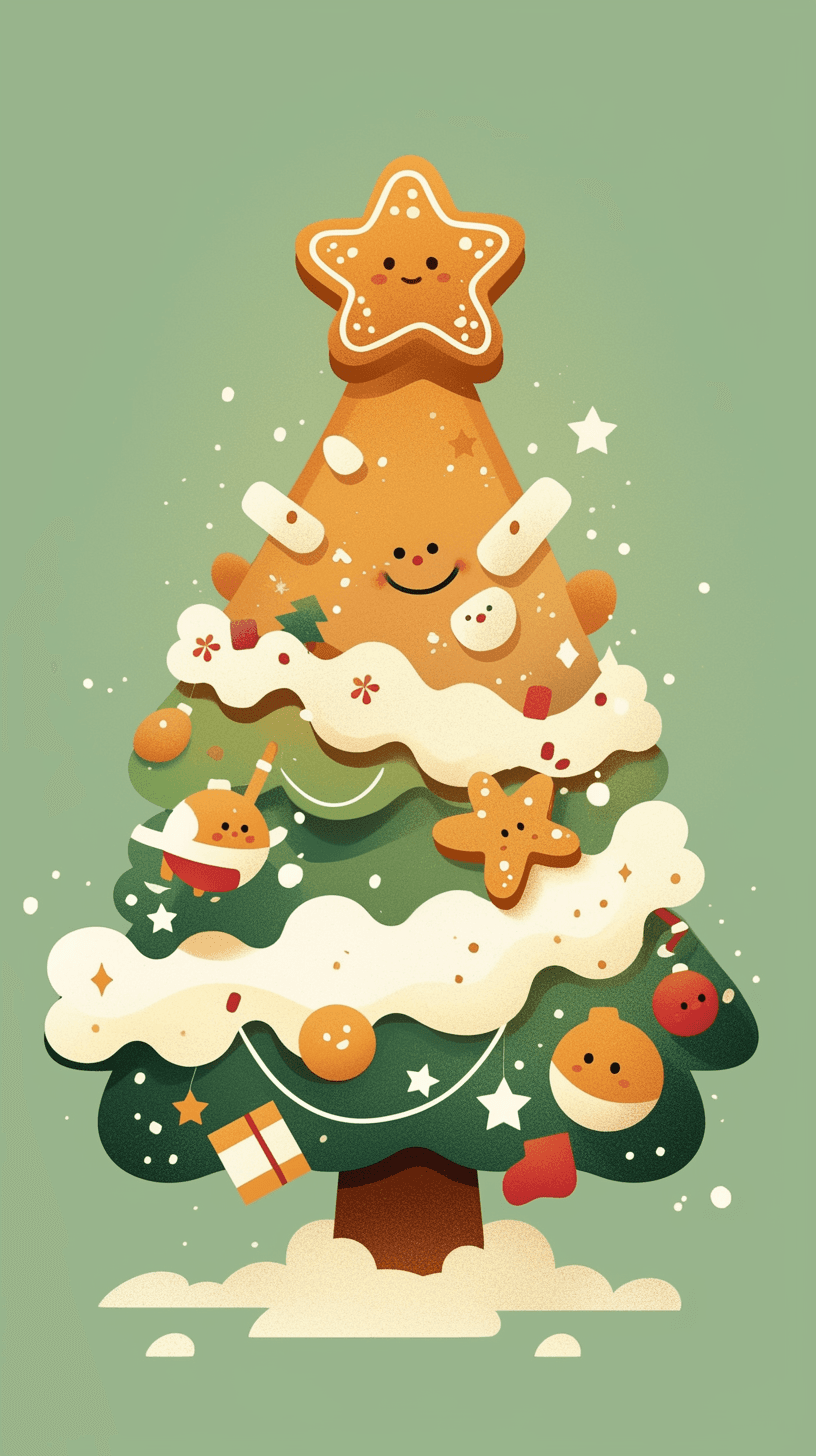 Christmas Tree Silver original repeating artwork