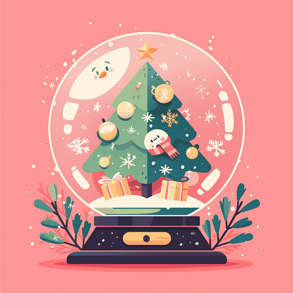 Christmas Ball Chase original repeating artwork