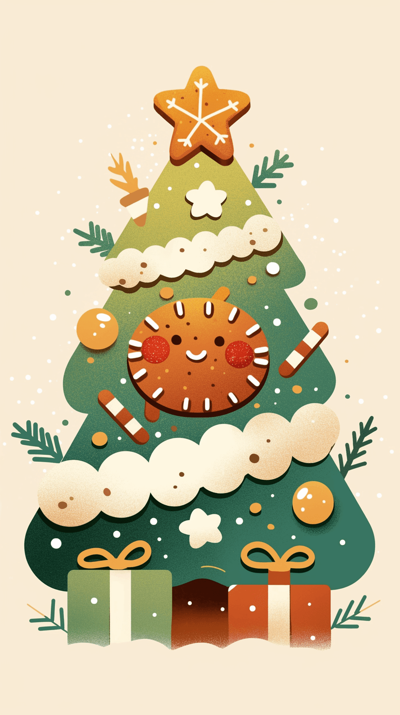 Christmas Tree Pop original repeating artwork
