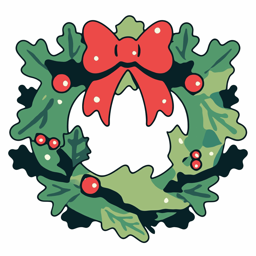 Christmas Wreath 068 original repeating artwork