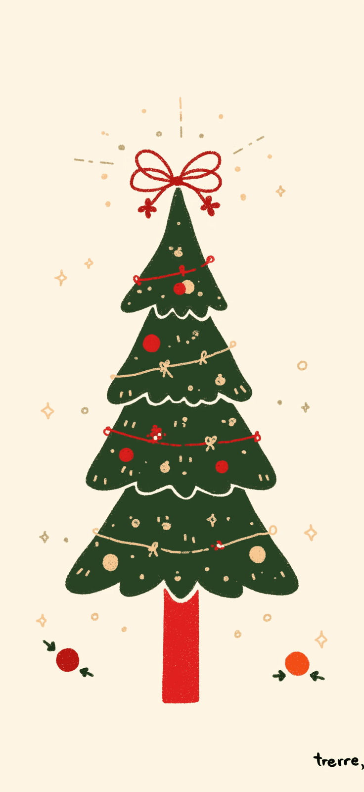Christmas Tree 073 original repeating artwork