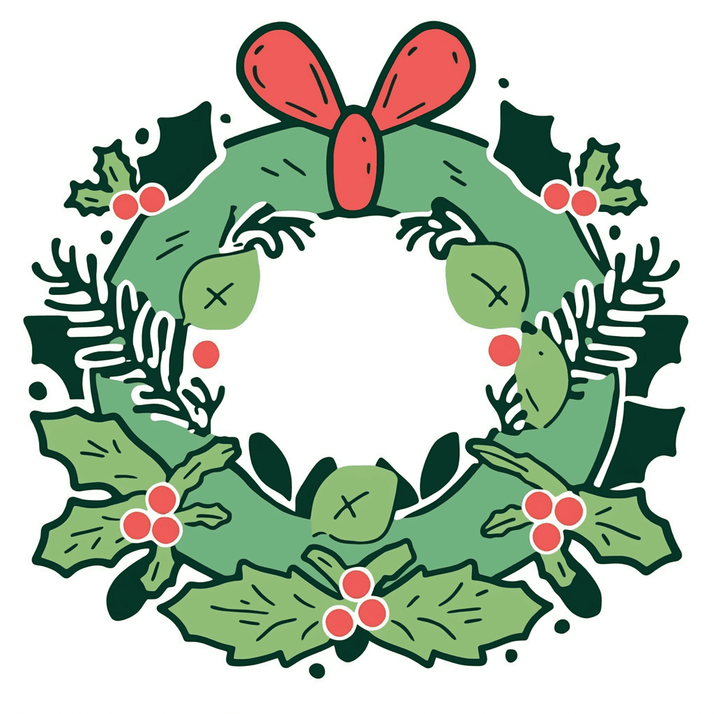 Christmas Wreath 145 original repeating artwork