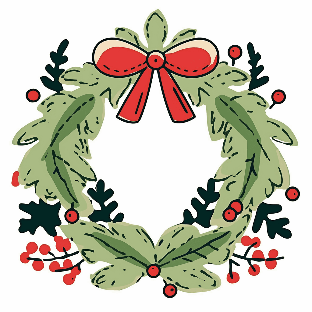 Christmas Wreath Archive original repeating artwork