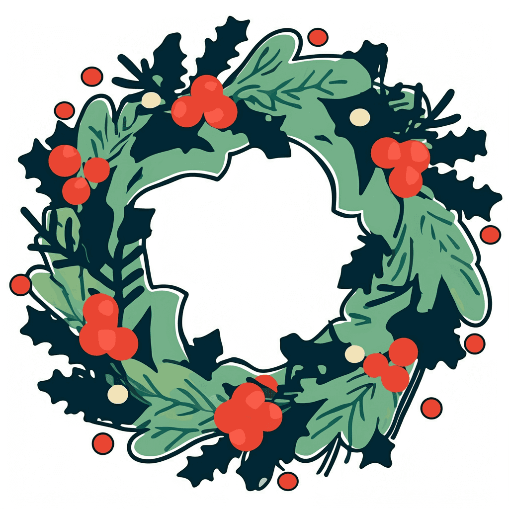 Christmas Wreath 097 original repeating artwork