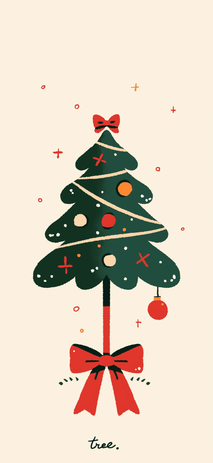 Christmas Tree Glow original repeating artwork
