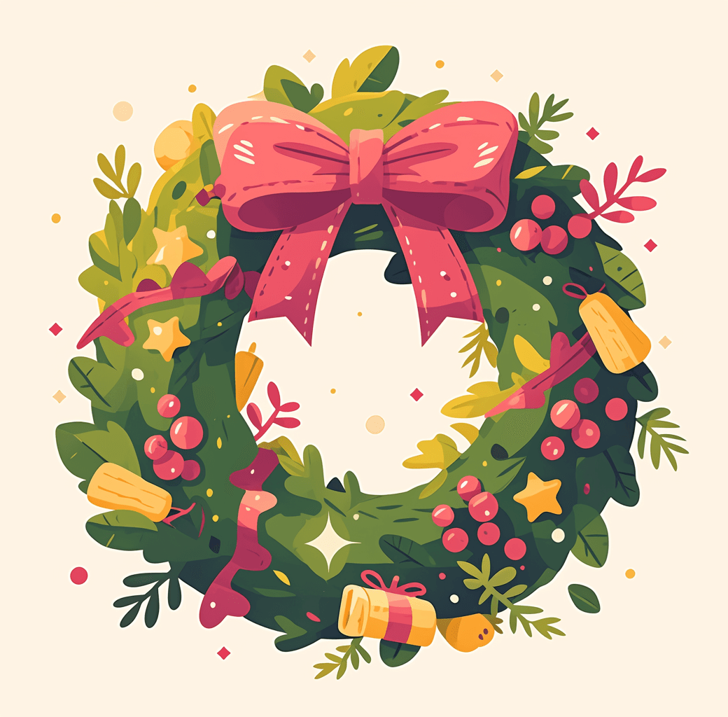 Christmas Wreath 002 original repeating artwork