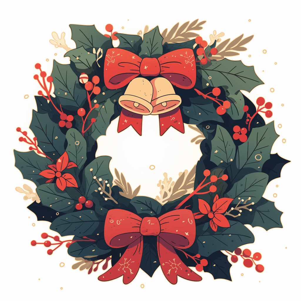 Christmas Wreath 014 original repeating artwork