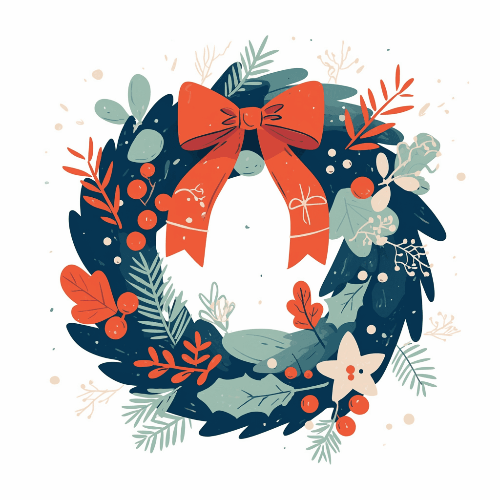 Christmas Wreath 150 original repeating artwork