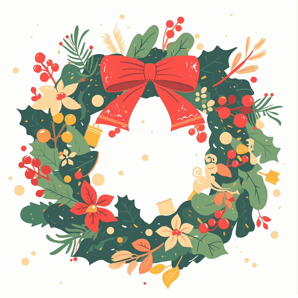 Christmas Wreath 028 original repeating artwork