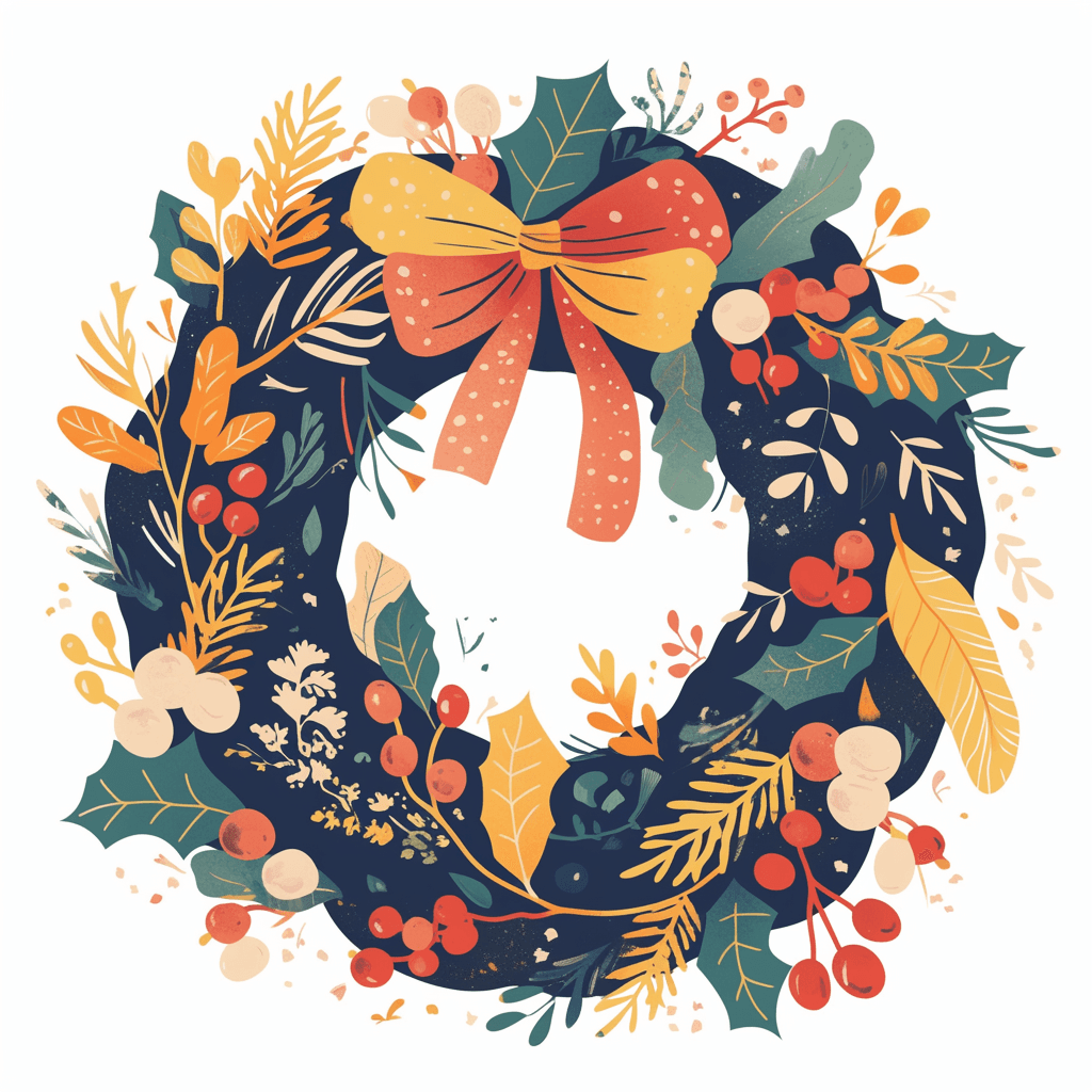 Christmas Wreath 013 original repeating artwork