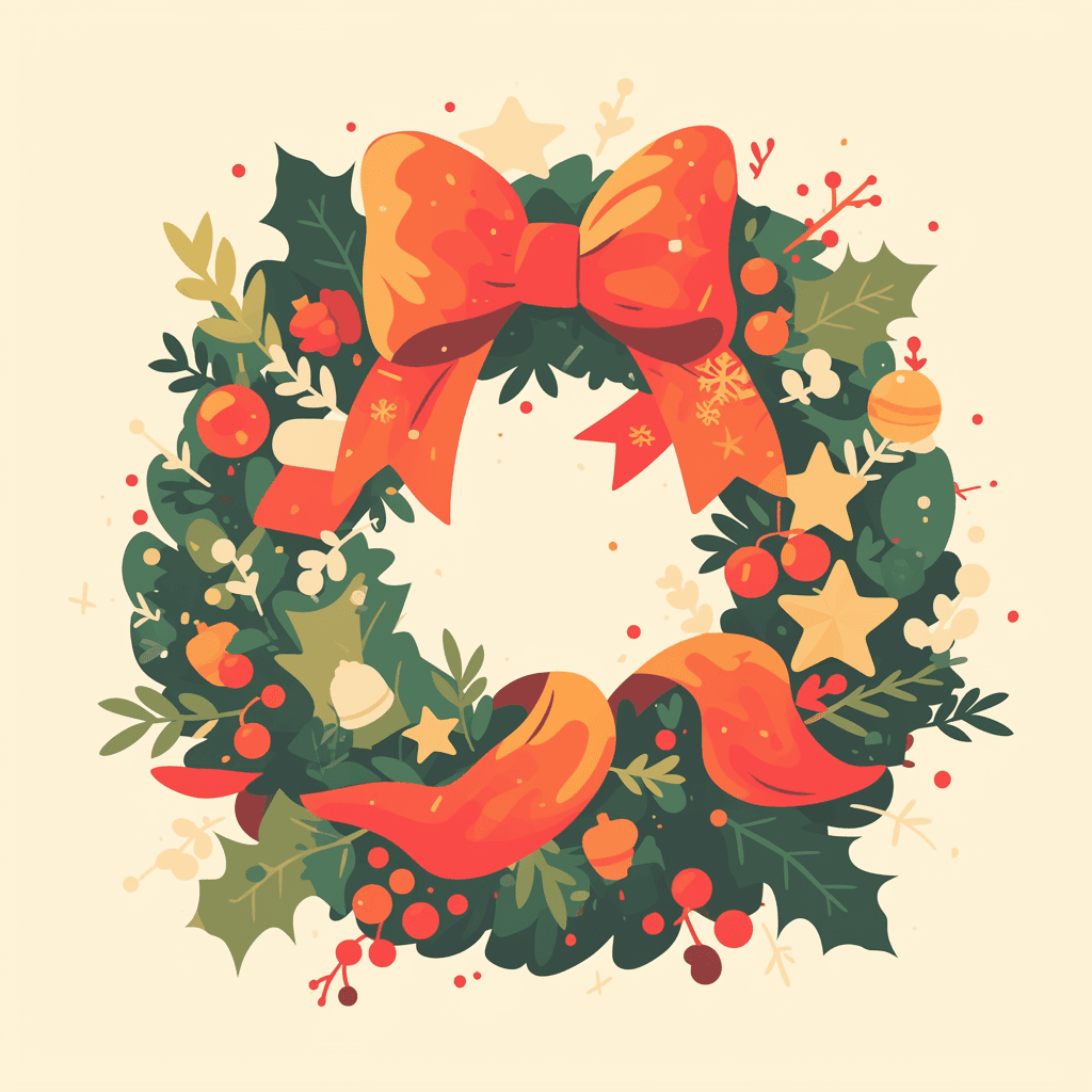 Christmas Wreath 147 original repeating artwork