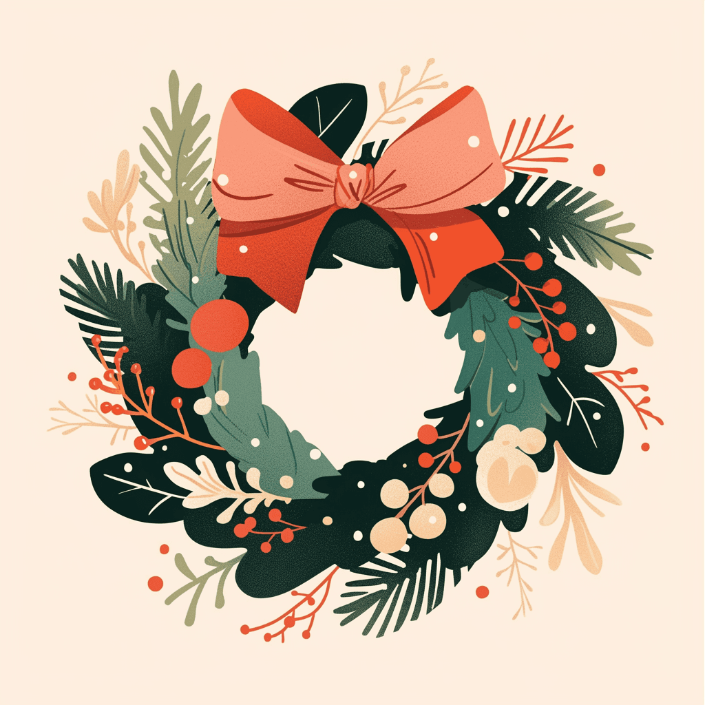 Christmas Wreath 037 original repeating artwork