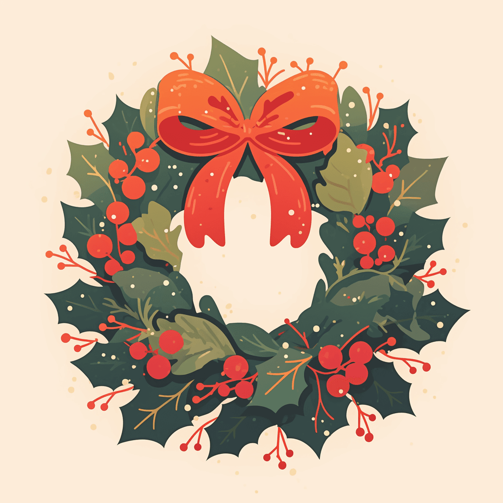 Christmas Wreath 018 original repeating artwork