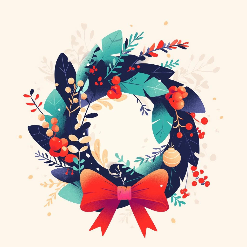 Christmas Wreath 127 original repeating artwork