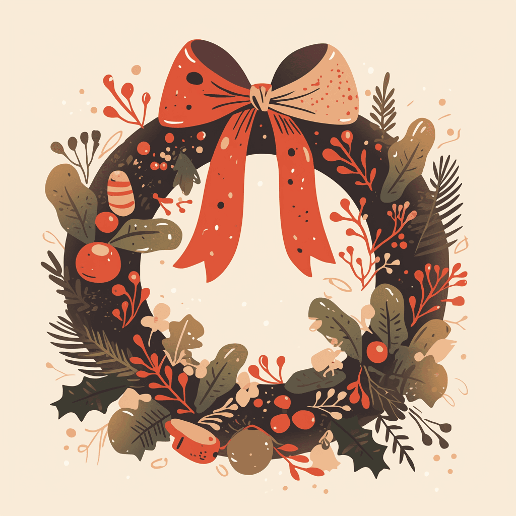 Christmas Wreath 124 original repeating artwork