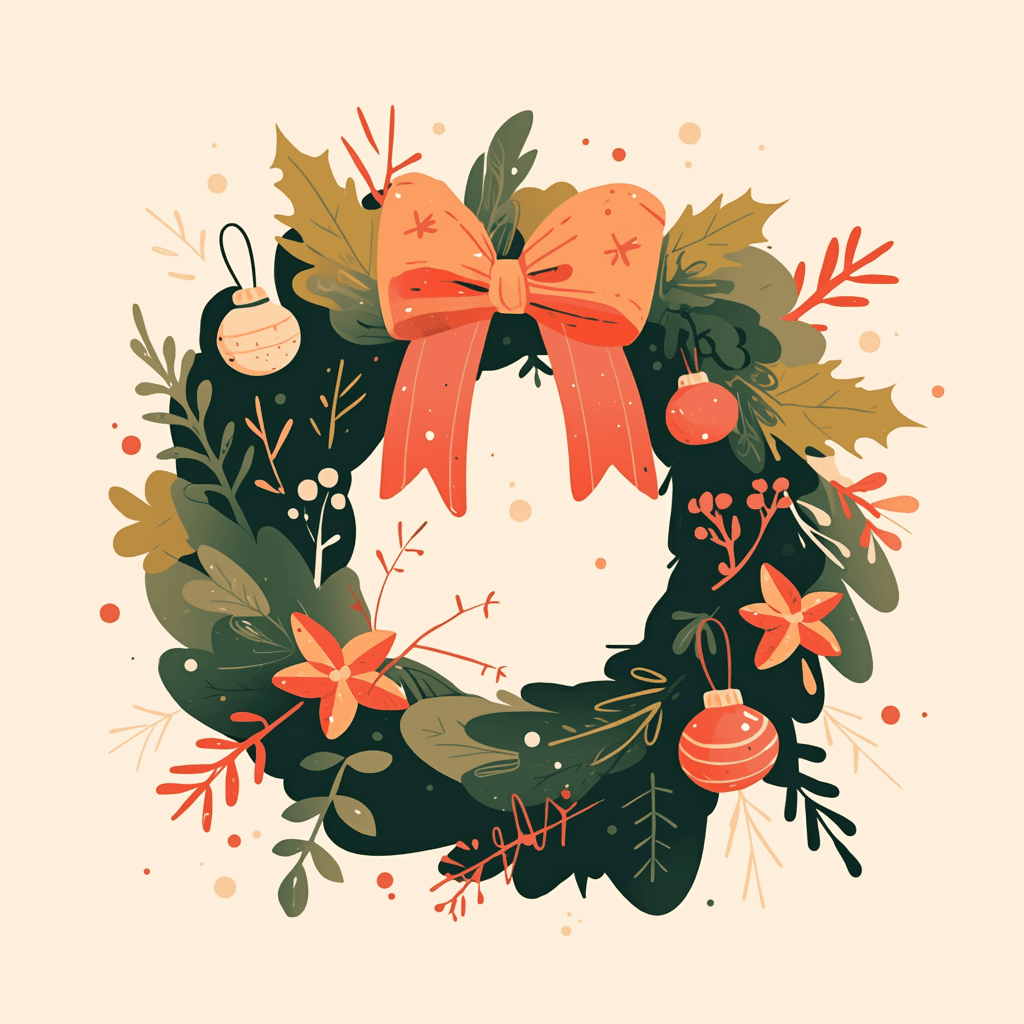 Christmas Wreath 249 original repeating artwork
