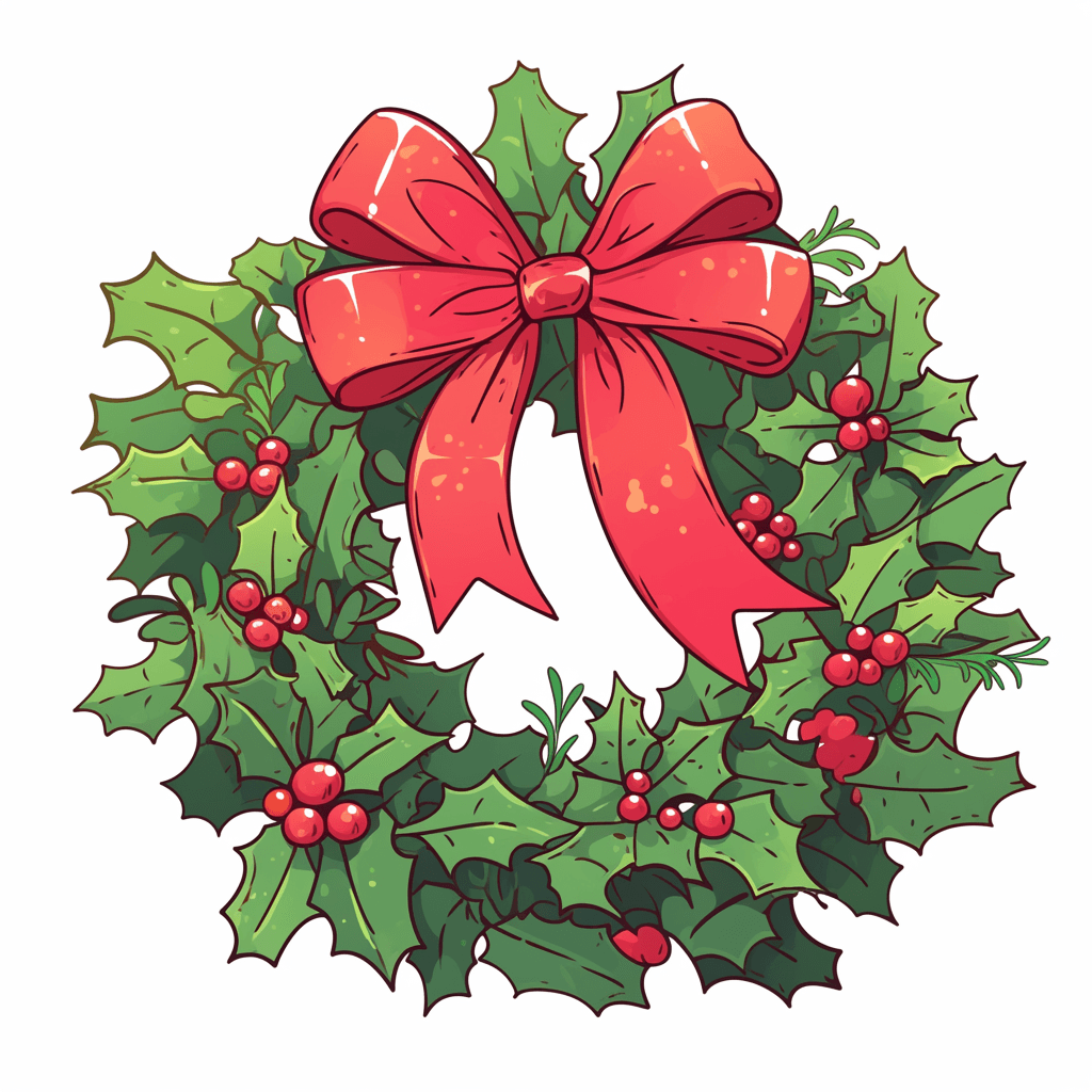 Christmas Wreath Grow original repeating artwork