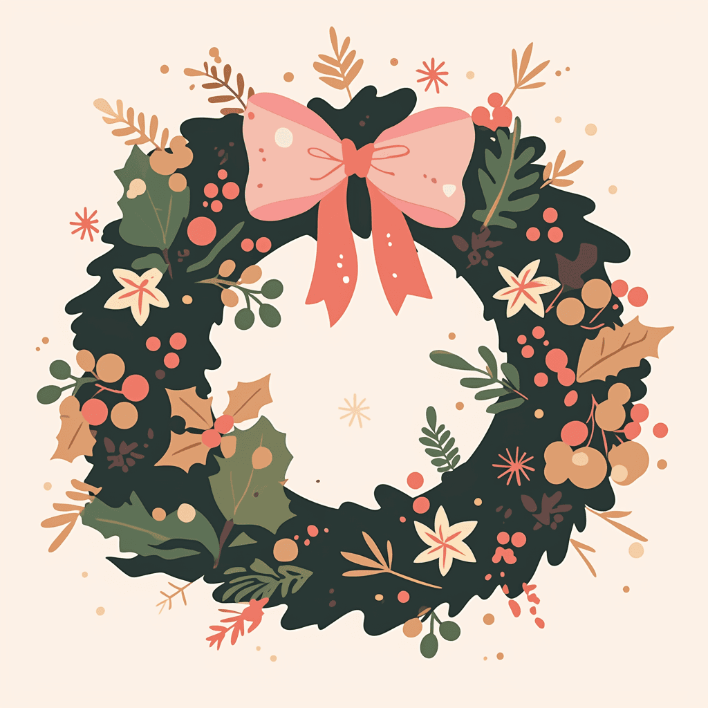 Christmas Wreath 061 original repeating artwork
