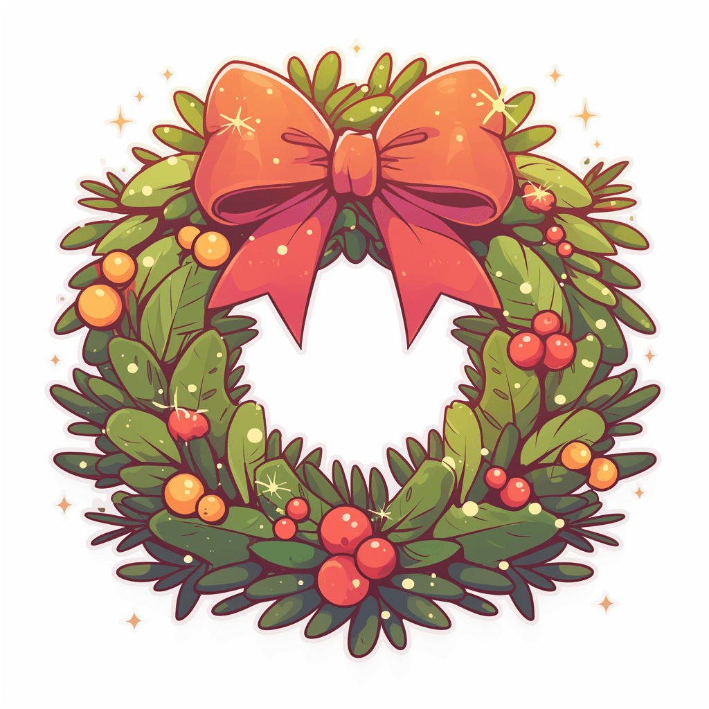 Christmas Wreath Go original repeating artwork