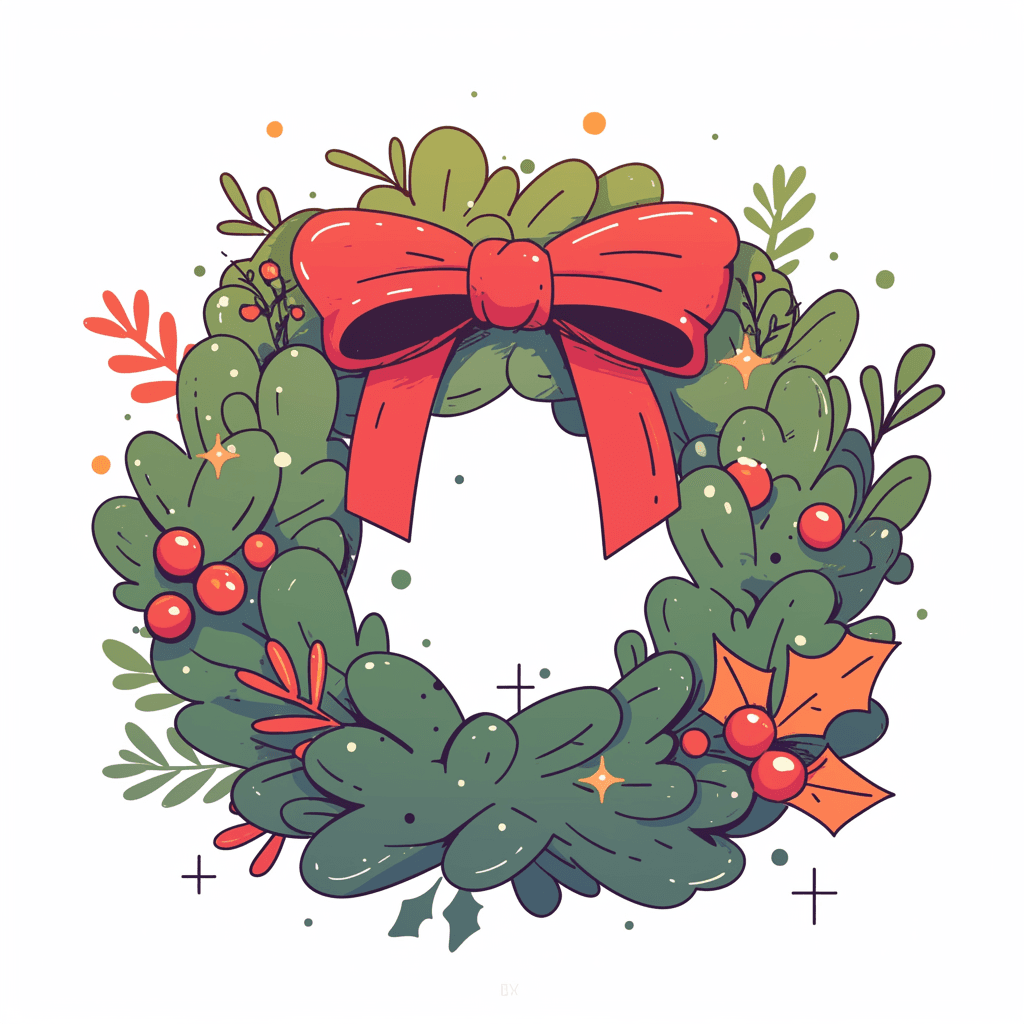 Christmas Wreath 045 original repeating artwork