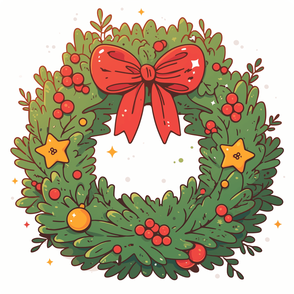 Christmas Wreath Blast original repeating artwork