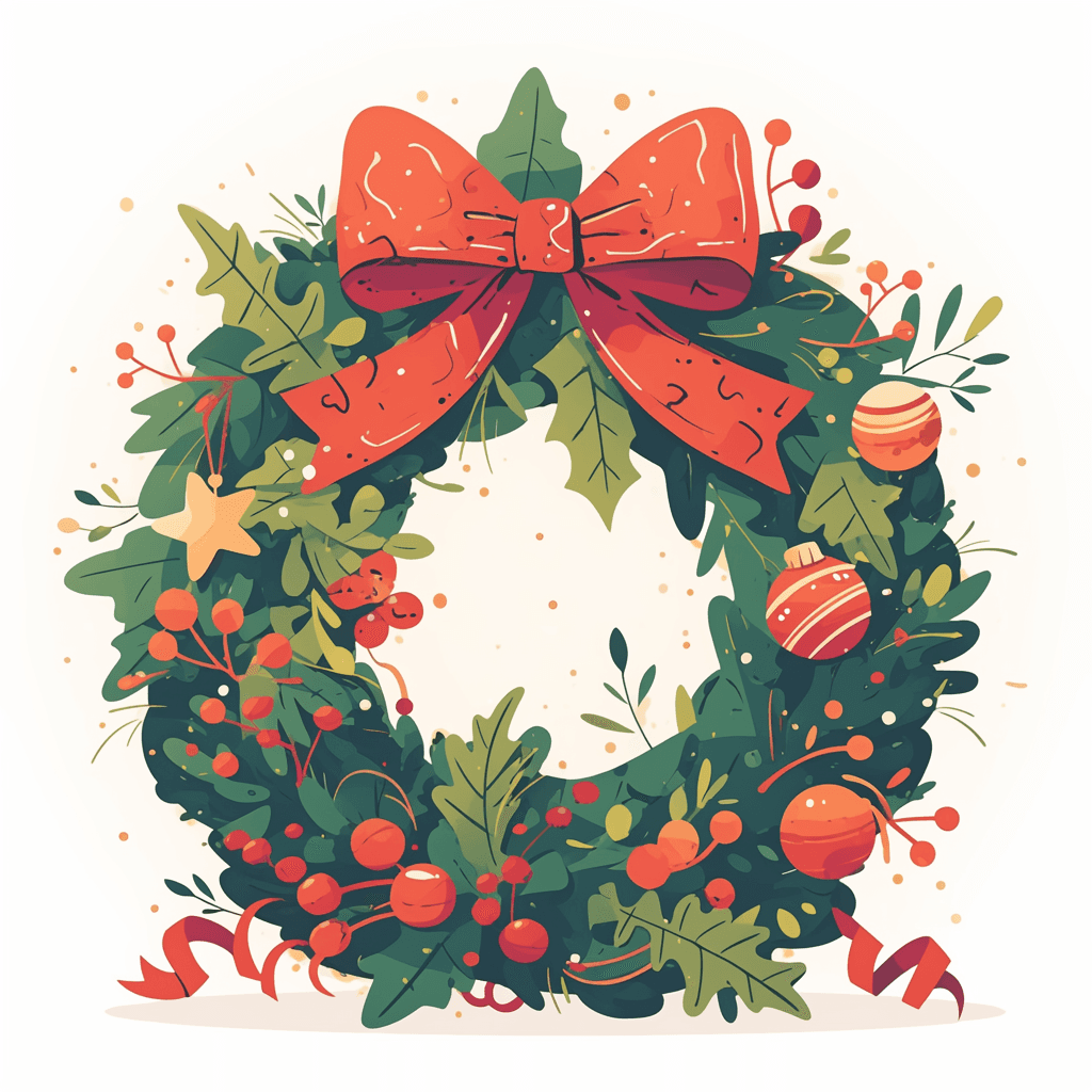 Christmas Wreath Summer original repeating artwork