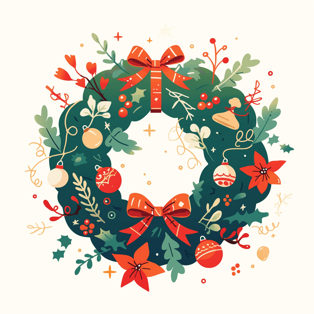 Christmas Wreath 148 original repeating artwork