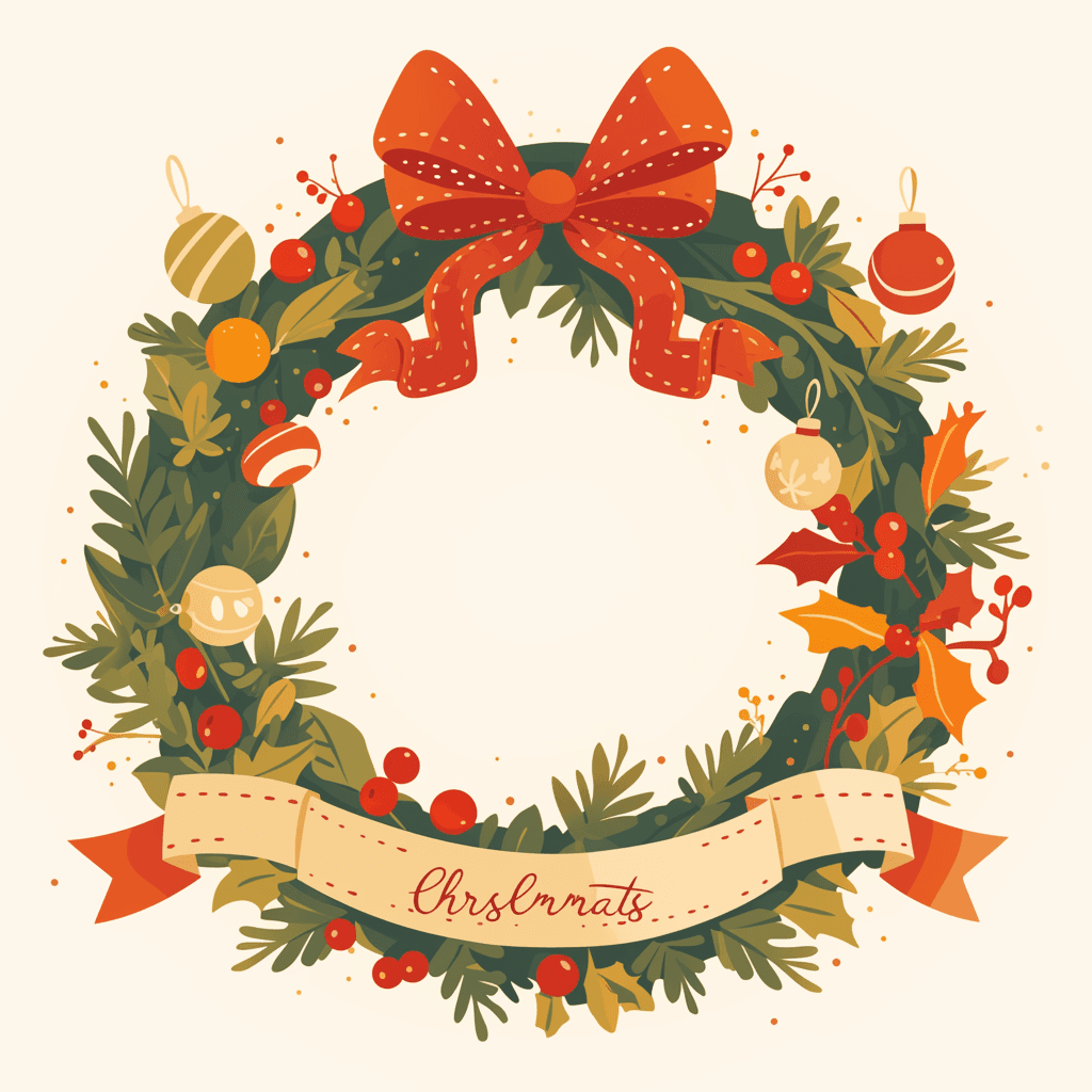 Christmas Wreath Edition original repeating artwork
