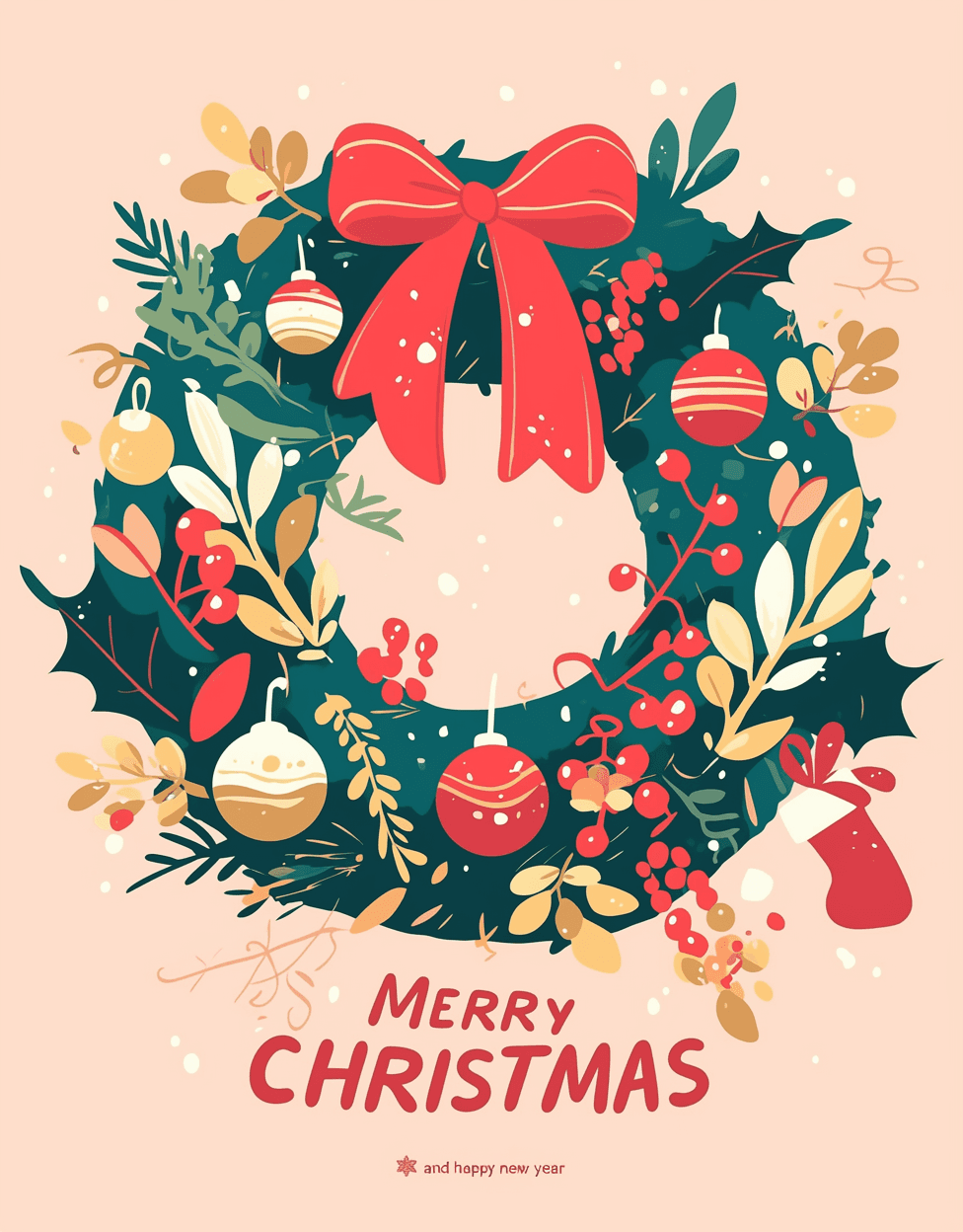 Christmas Wreath 064 original repeating artwork