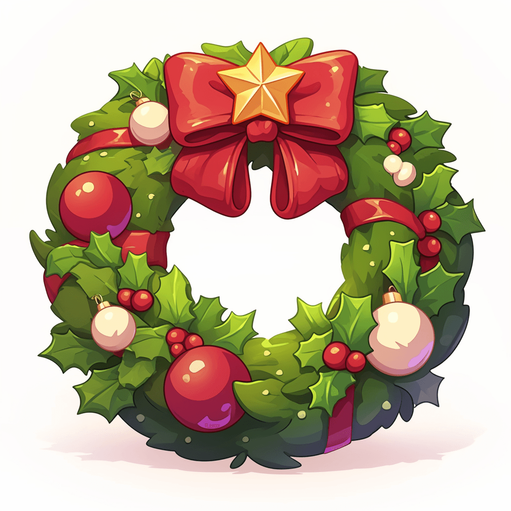 Christmas Wreath 077 original repeating artwork