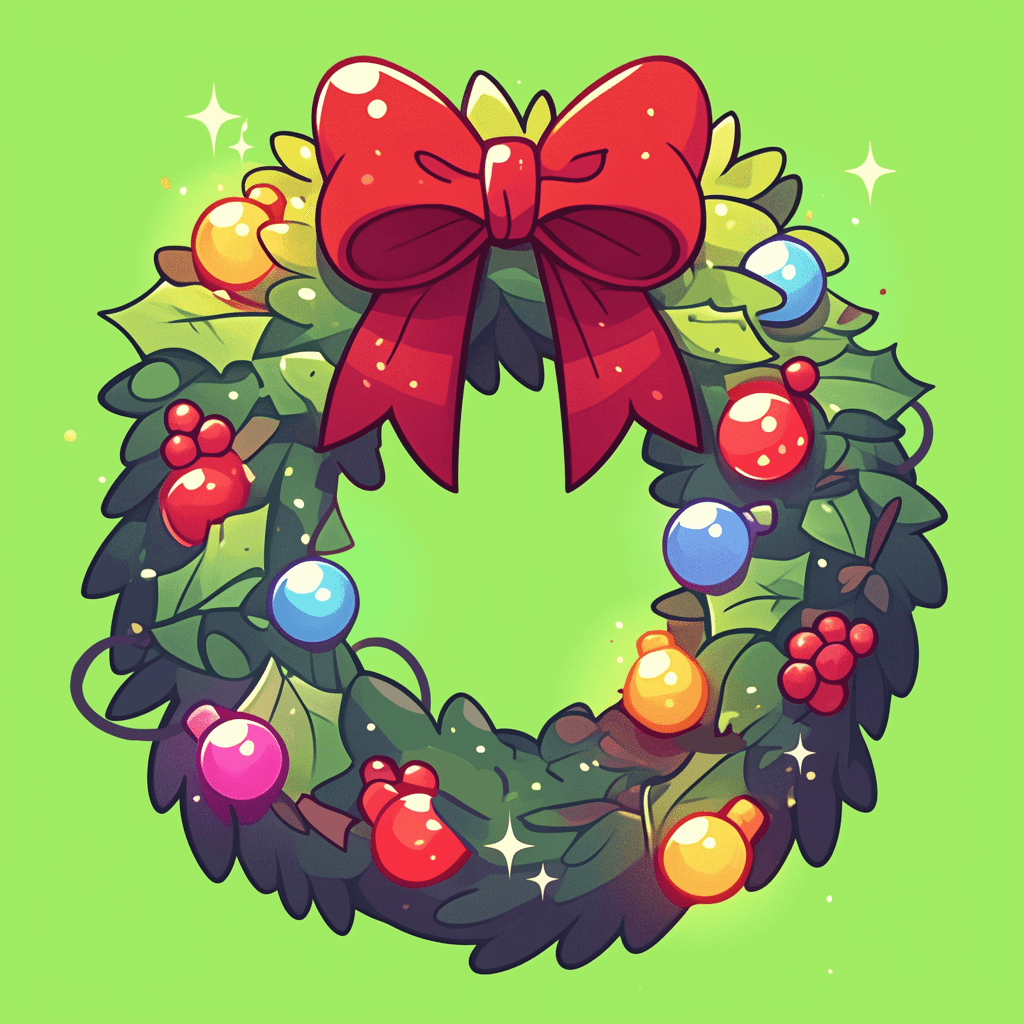 Christmas Wreath 072 original repeating artwork