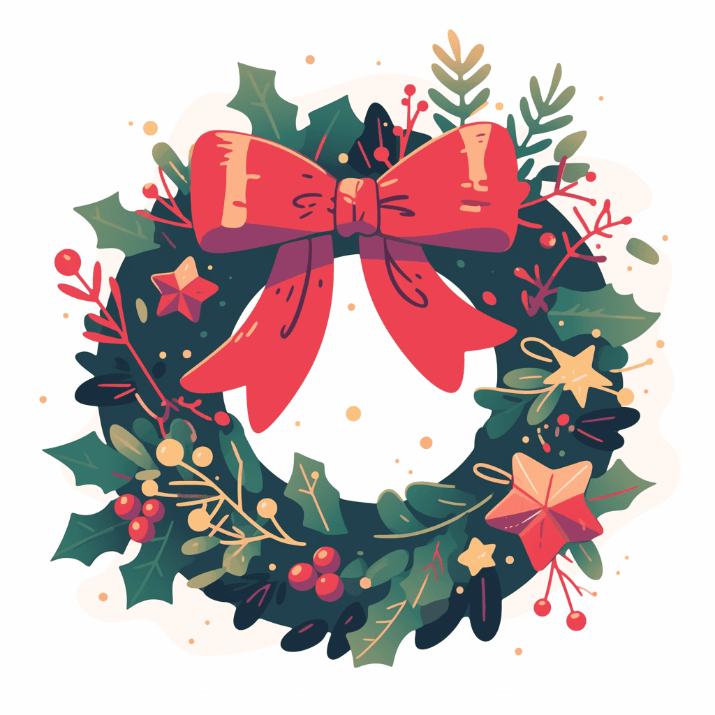 Christmas Wreath Uptown original repeating artwork