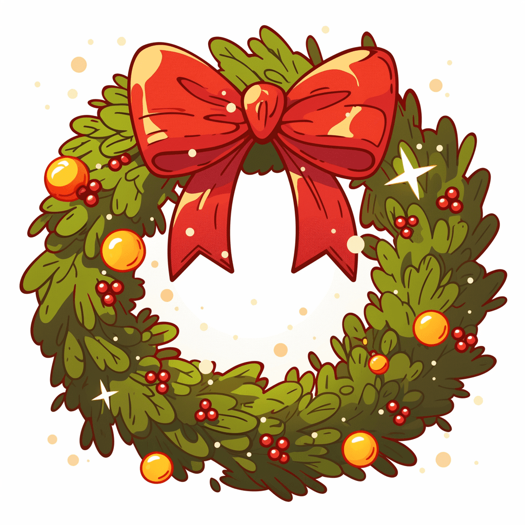 Christmas Wreath Duo original repeating artwork