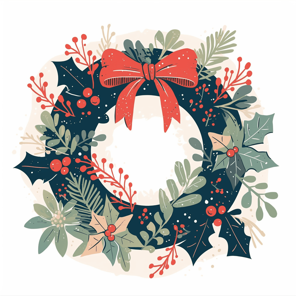 Christmas Wreath 023 original repeating artwork