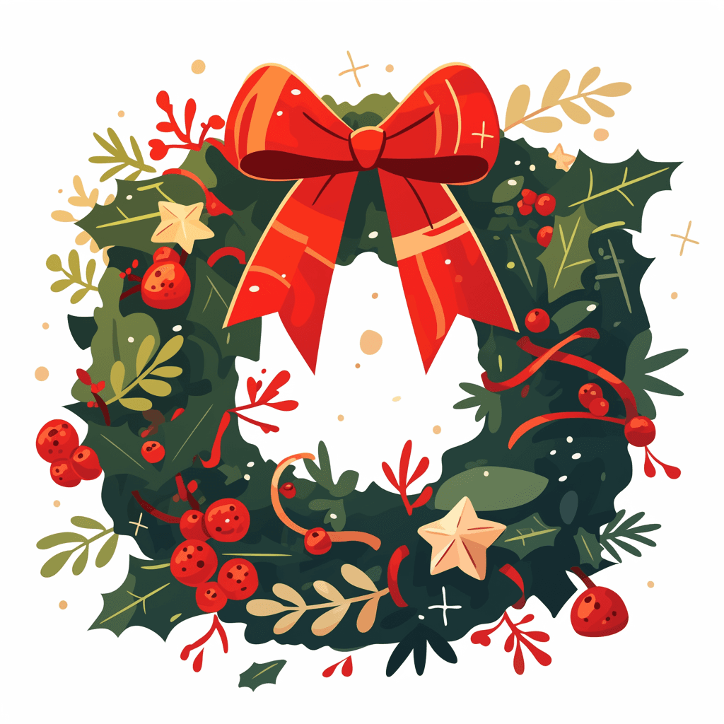 Christmas Wreath 223 original repeating artwork