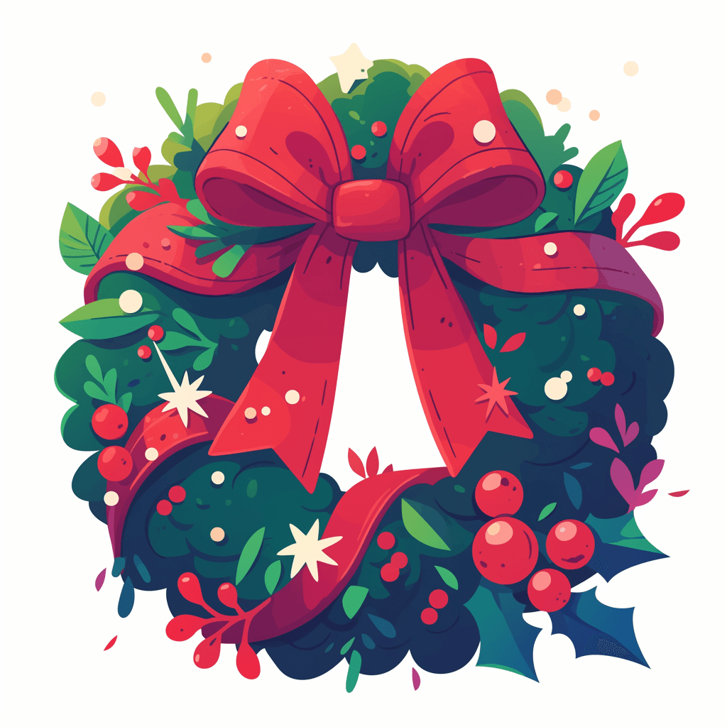 Christmas Wreath 087 original repeating artwork