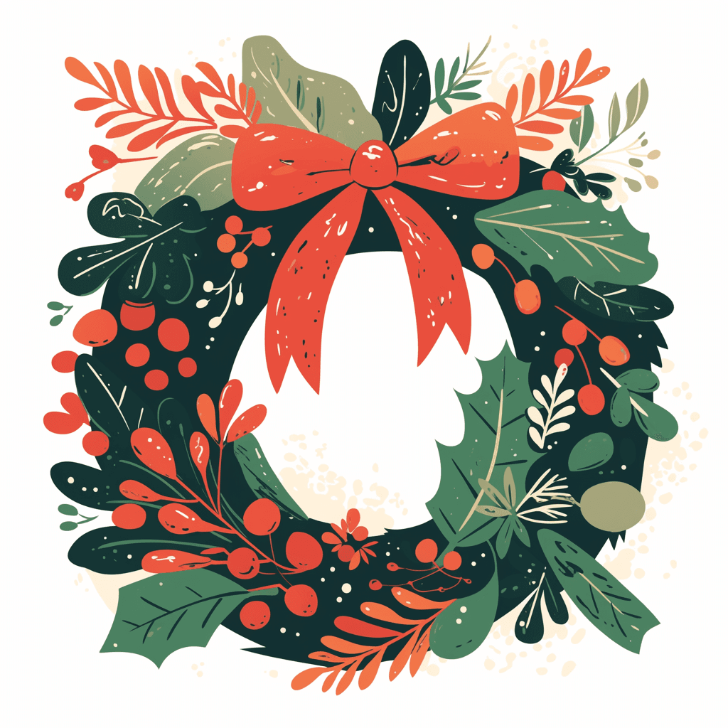 Christmas Wreath 032 original repeating artwork