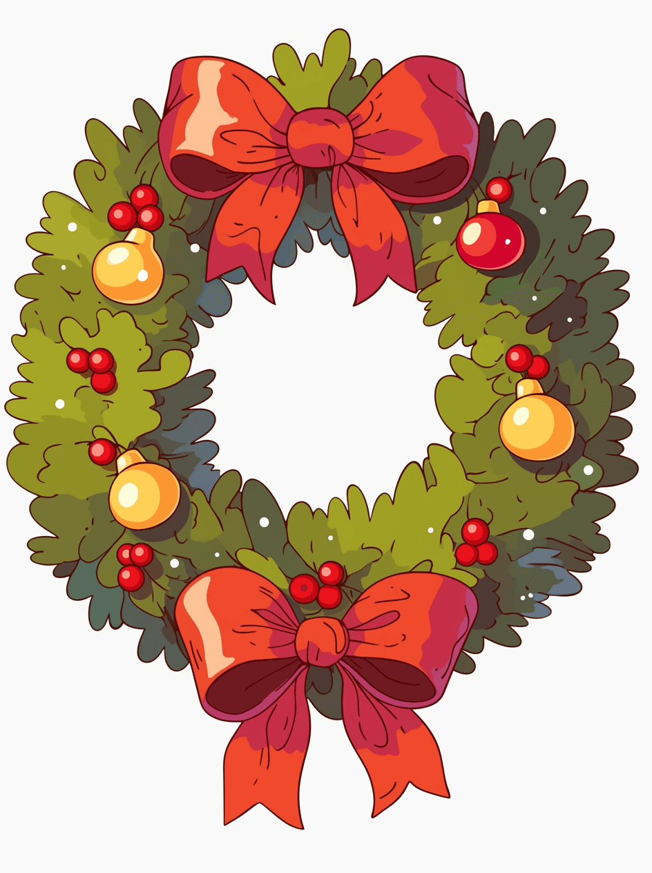 Christmas Wreath Fair original repeating artwork